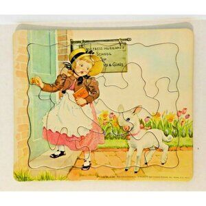 Platt & Munk Vintage 1952 Mary Had a Little Lamb Children's Jigsaw Puzzle